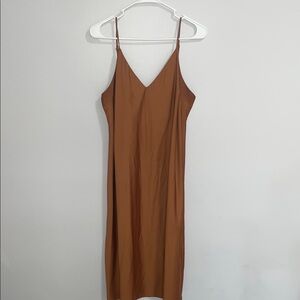 Burnt Orange Slip Dress